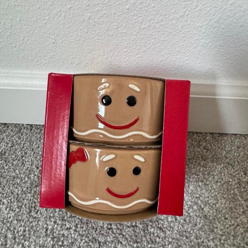 Holiday Time Gingerbread Ramekins 2-Pack Christmas Baking Dishes 🎄